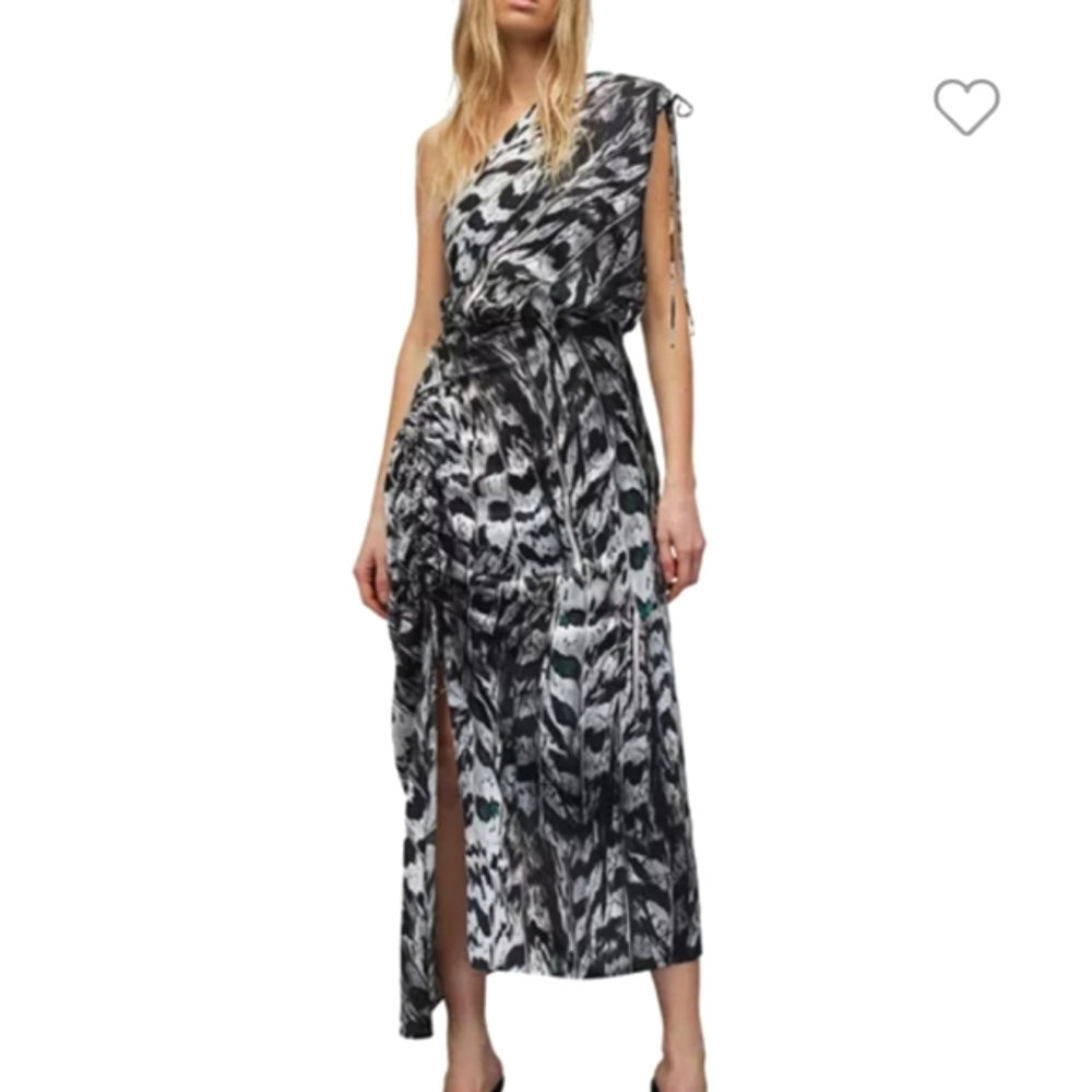 Allsaints Laura Ines One Shoulder Dress NWT